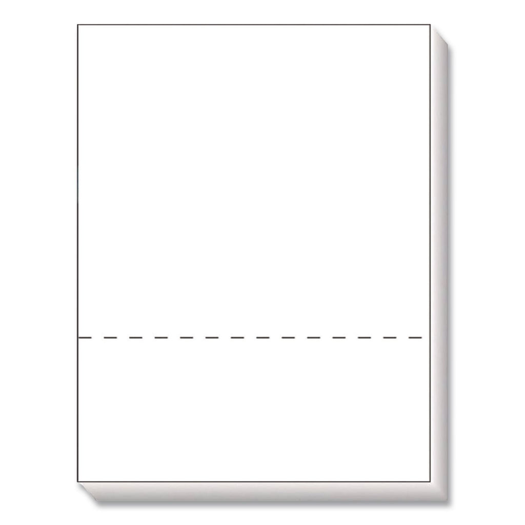Perforated and Punched Laser Cut Sheets, Micro-Perforated 3.5" from Bottom, 24 lb Bond Weight, 8.5 x 11, White, 500/Ream