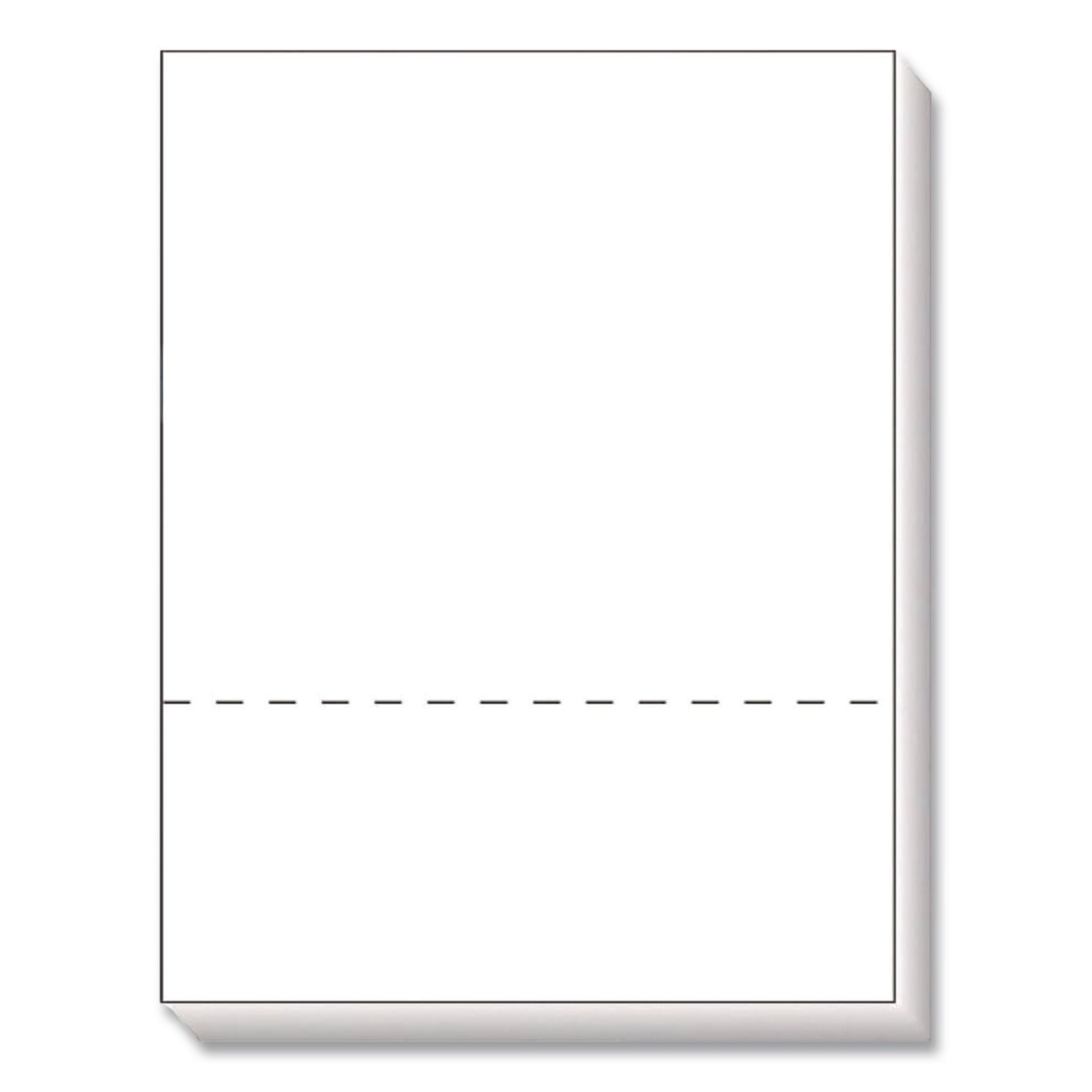 Perforated and Punched Laser Cut Sheets, Micro-Perforated 3.5" from Bottom, 24 lb Bond Weight, 8.5 x 11, White, 500/Ream