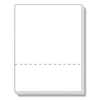 Perforated and Punched Laser Cut Sheets, Micro-Perforated 3.5" from Bottom, 24 lb Bond Weight, 8.5 x 11, White, 500/Ream