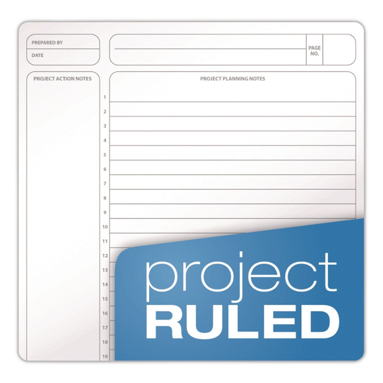 Gold Fibre Project Planner, 1-Subject, Lecture/Cornell Rule, Randomly Assorted Cover Color, (84) 9.5 x 7.25 Sheets