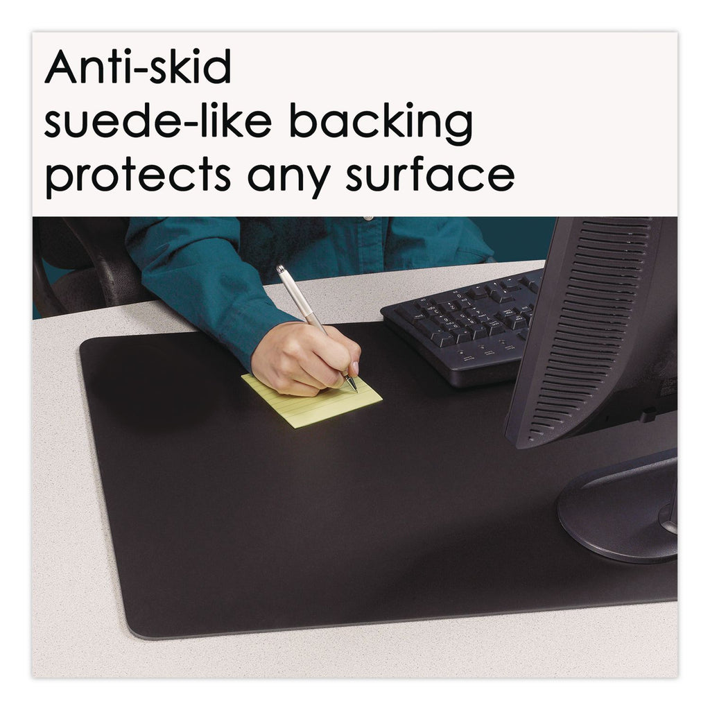 Rhinolin II Desk Pad with Antimicrobial Protection, 24 x 17, Black