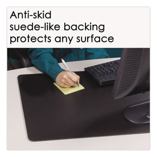 Rhinolin II Desk Pad with Antimicrobial Protection, 24 x 17, Black