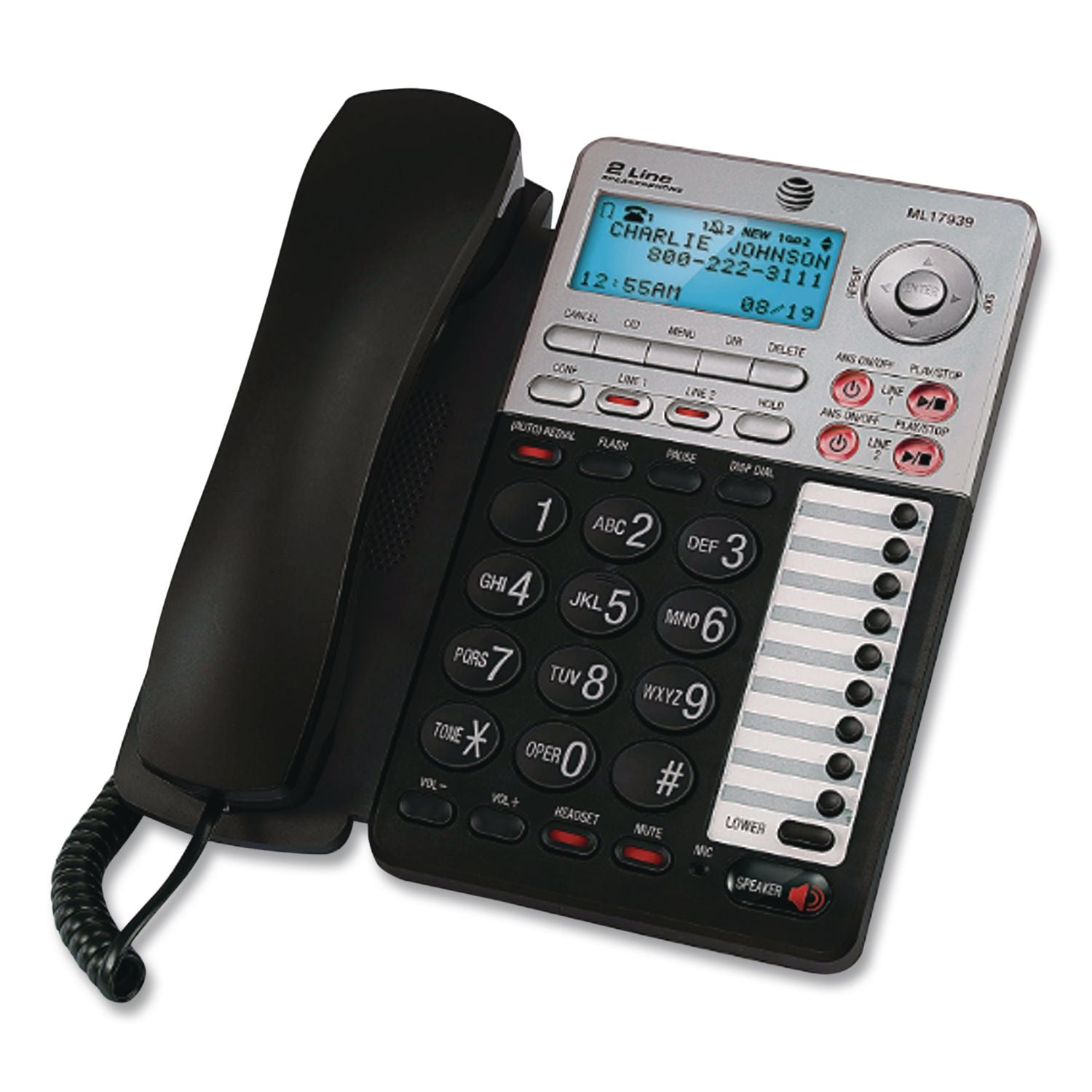 ML17939 Two-Line Speakerphone with Caller ID and Digital Answering System