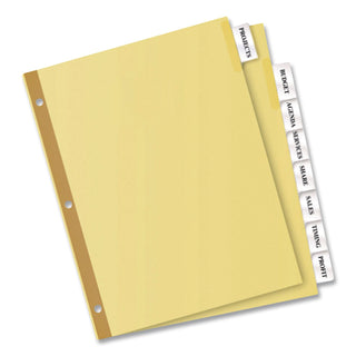 Plastic Insertable Dividers, 5-Tab, 11 x 8.5, Clear Tabs, 1 Set