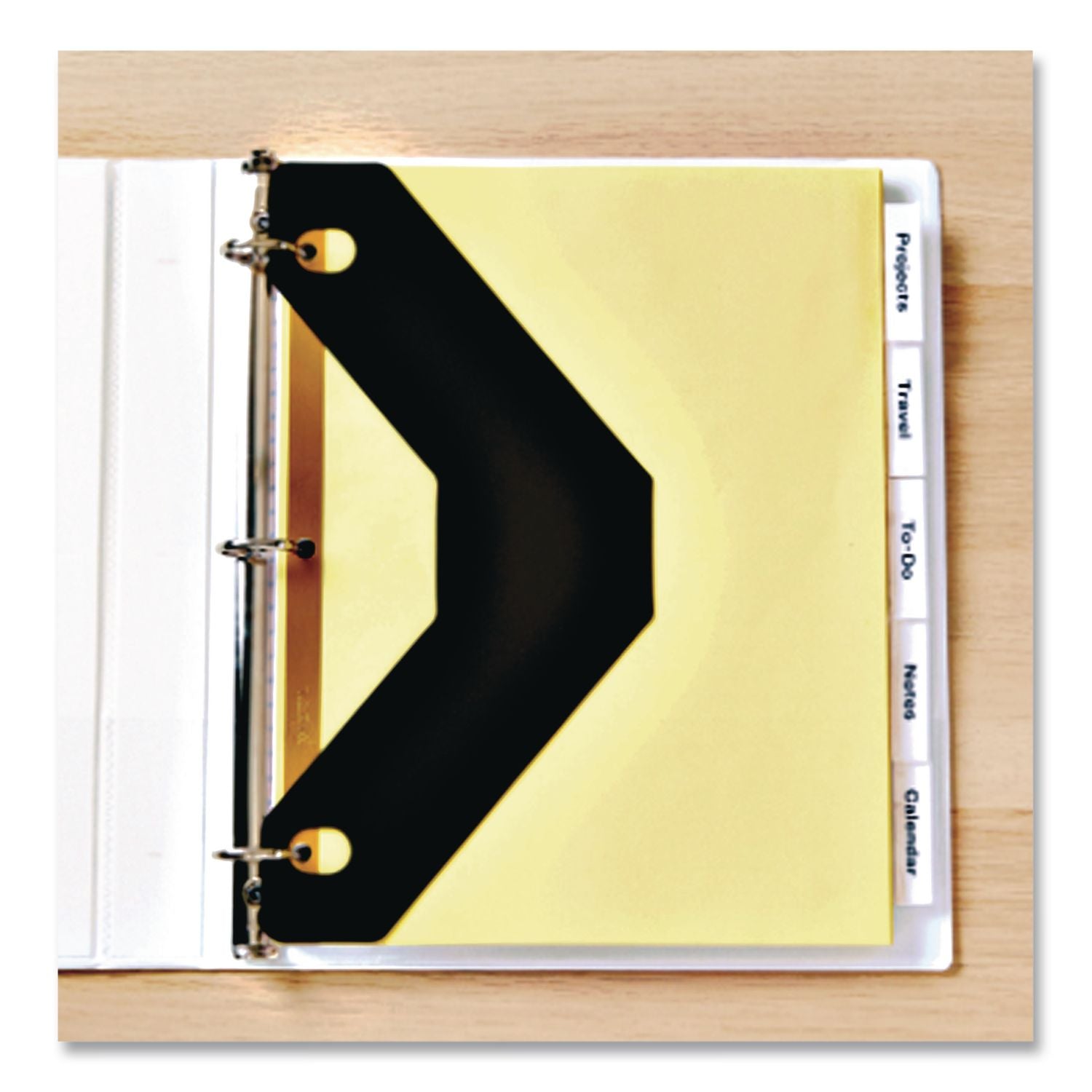 Triangle Shaped Sheet Lifter for Three-Ring Binder, Black, 2/Pack