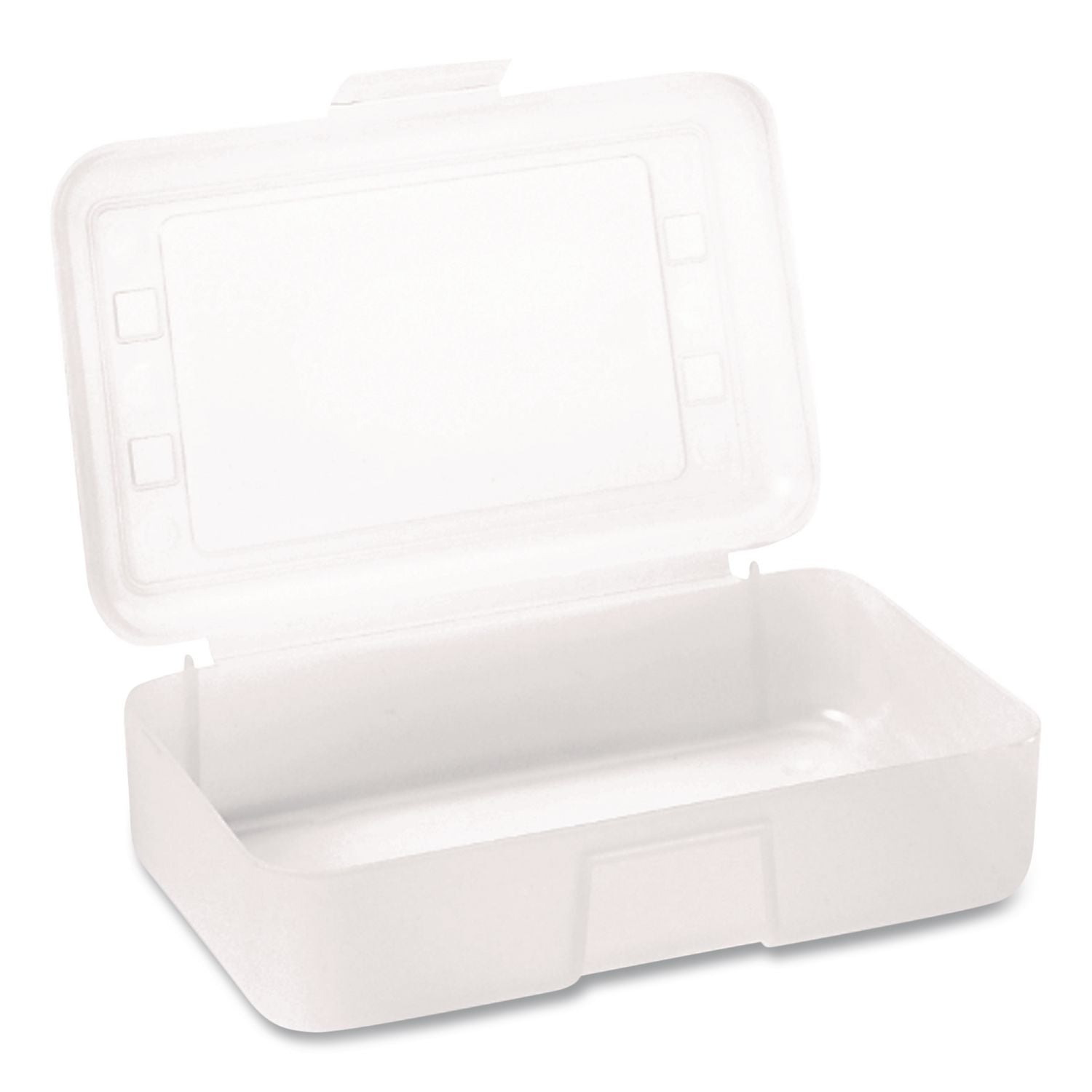 Gem Polypropylene Pencil Box with Lid, Polypropylene, 8.5 x 5.25 x 2.5, Clear