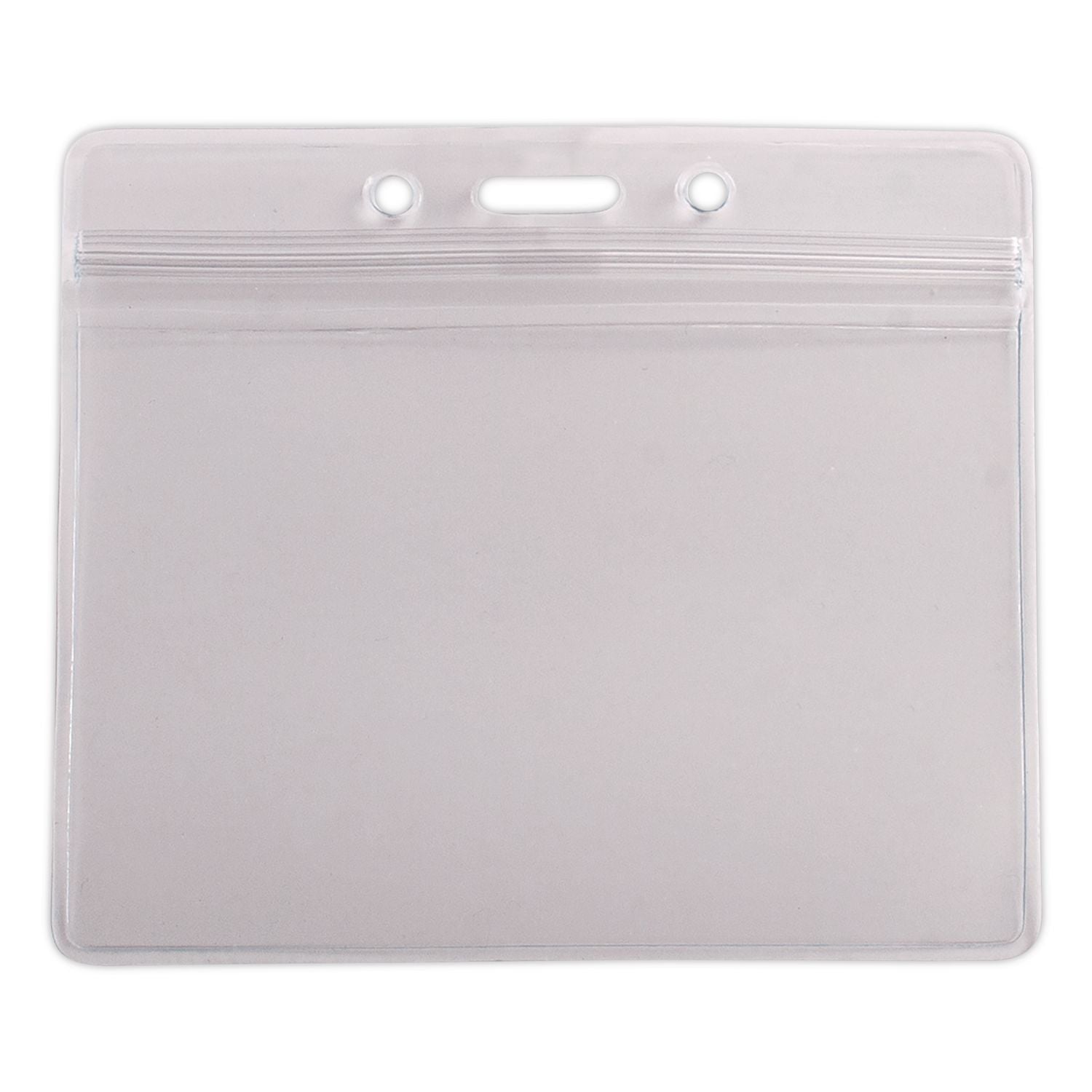 Resealable Badge Holders Combo Pack with 36" Lanyard, Horizontal, Frost 4.13" x 3.75" Holder, 3.88" x 2.63" Insert, 20/Pack
