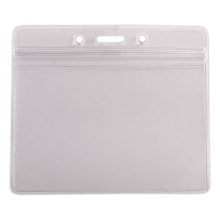 Resealable Badge Holders Combo Pack with 36" Lanyard, Horizontal, Frost 4.13" x 3.75" Holder, 3.88" x 2.63" Insert, 20/Pack