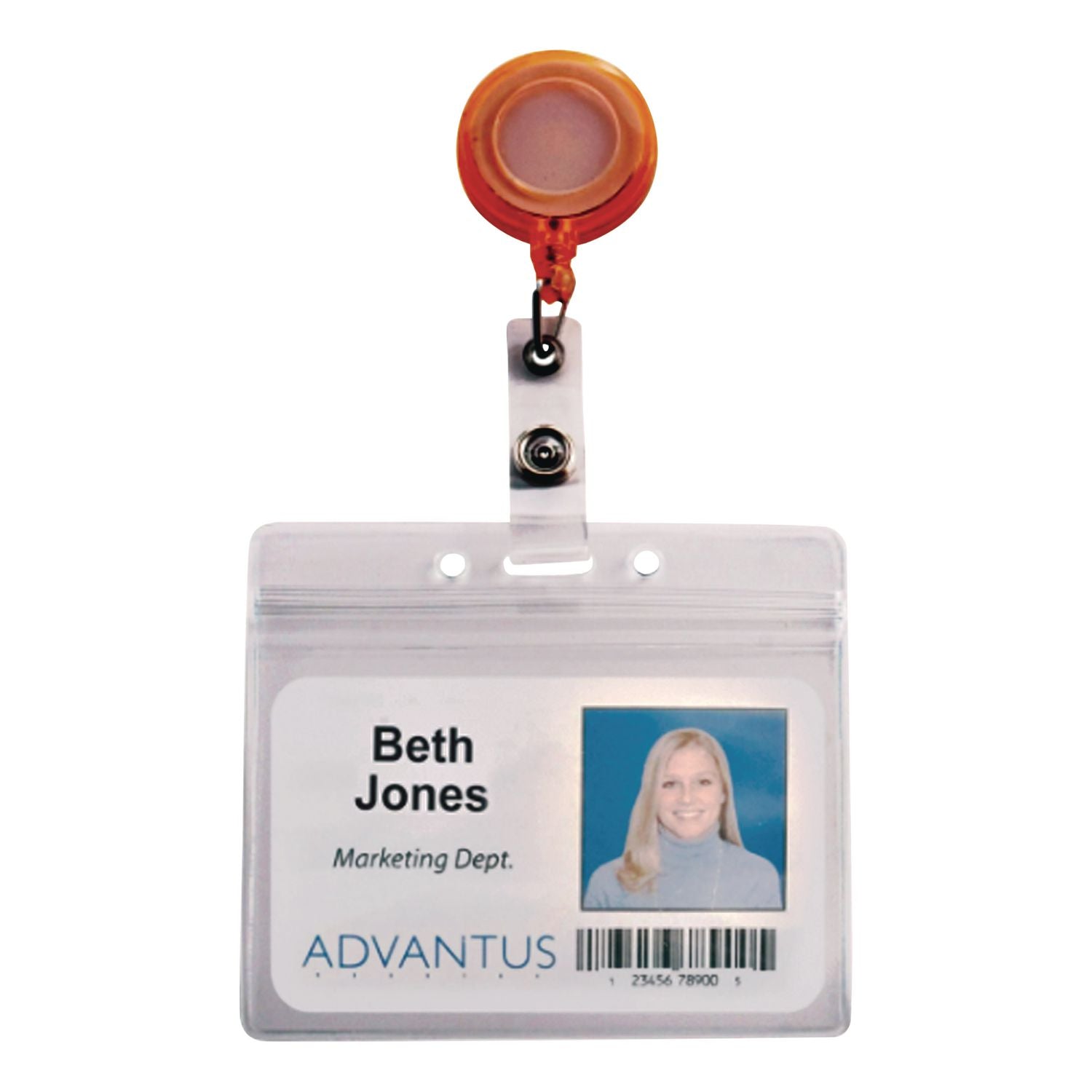 Deluxe Retractable ID Card Reel, 30" Extension, Assorted Colors, 20/Pack