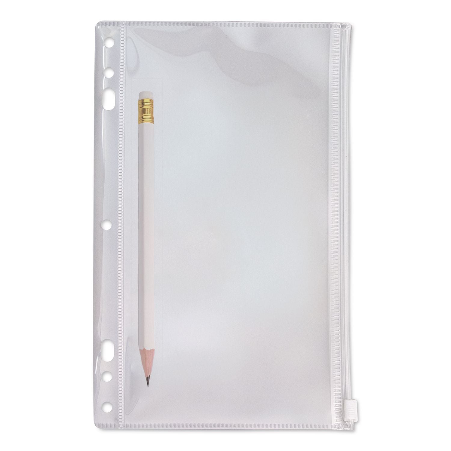 Zip-All Ring Binder Pocket, 6 x 9.5, Clear