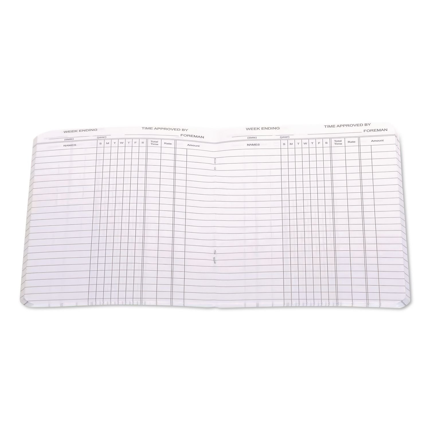 Foreman's Time Book, One-Part (No Copies), 13.5 x 4.13, 36 Forms Total