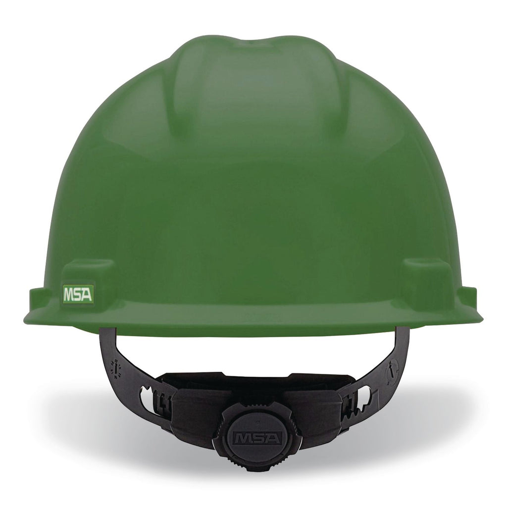 V-Gard Hard Hats, Ratchet Suspension, Size 6 1/2 - 8, Green