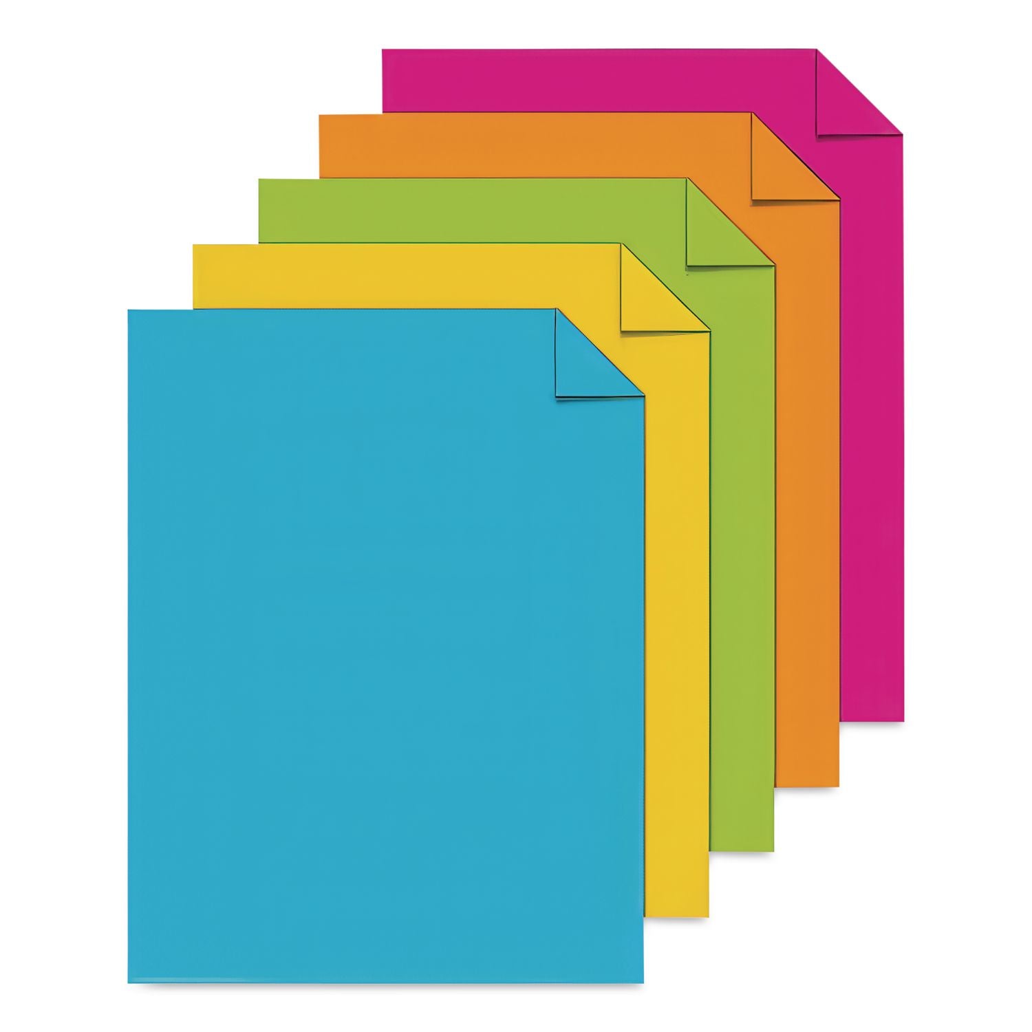 Color Cardstock -"Bright" Assortment, 65 lb Cover Weight, 8.5 x 11, Assorted, 250/Pack