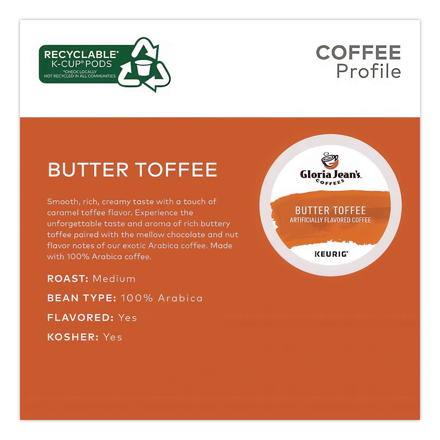 Butter Toffee Coffee K-Cups, 96/Carton