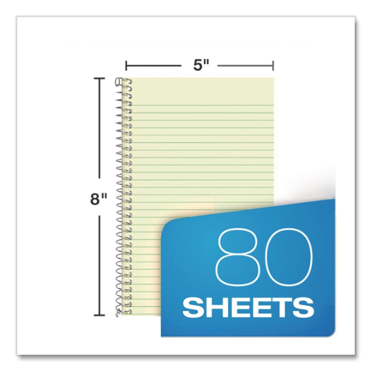 One-Subject Notebook, Narrow Rule, Natural Kraft Cover, (80) 8 x 5 Sheets