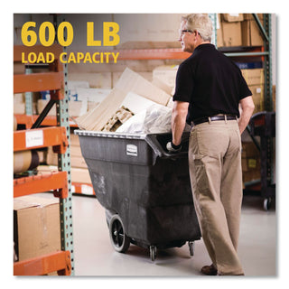 Structural Foam Tilt Truck, 151 gal, 600 lb Capacity, Plastic, Black