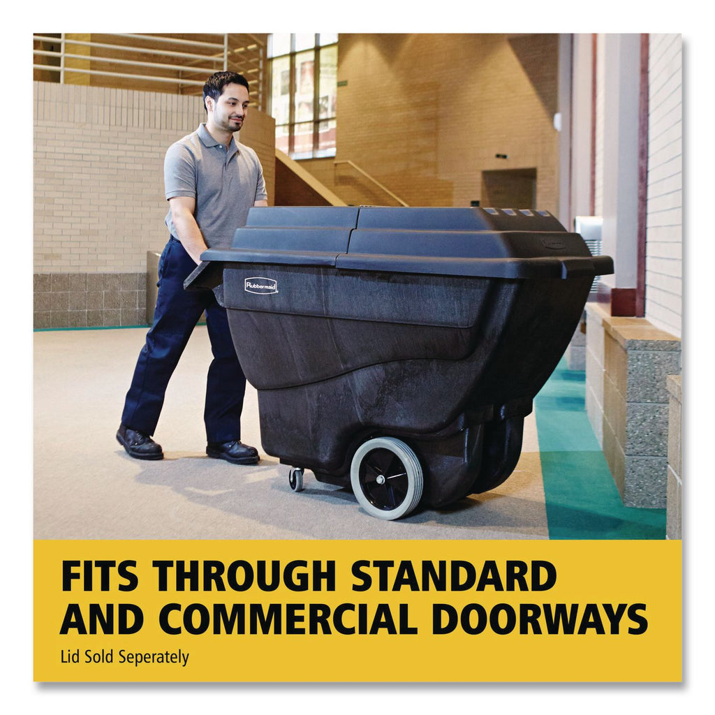 Structural Foam Tilt Truck, 151 gal, 600 lb Capacity, Plastic, Black