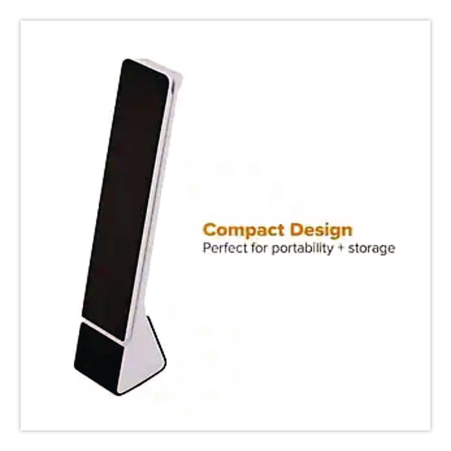 Konnect Rechargeable Folding LED Desk Lamp, 2.52w x 2.13d x 11.02h, Gray/Black