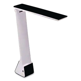 Konnect Rechargeable Folding LED Desk Lamp, 2.52w x 2.13d x 11.02h, Gray/Black