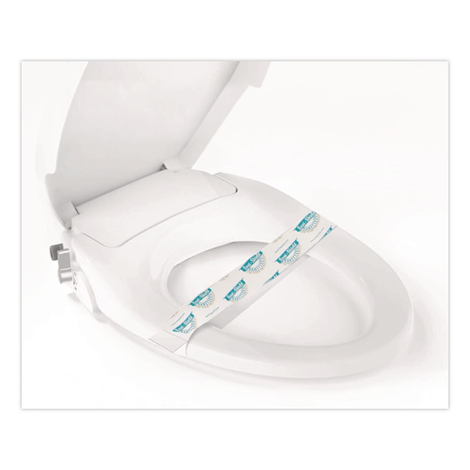 Sani/Shield Printed Toilet Seat Band, 16 x 1.5, Deep Blue/White, 1,000/Carton