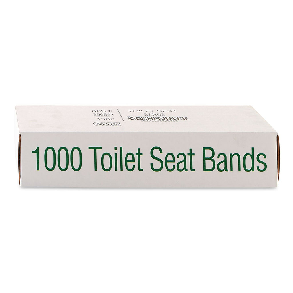 Sani/Shield Printed Toilet Seat Band, 16 x 1.5, Deep Blue/White, 1,000/Carton
