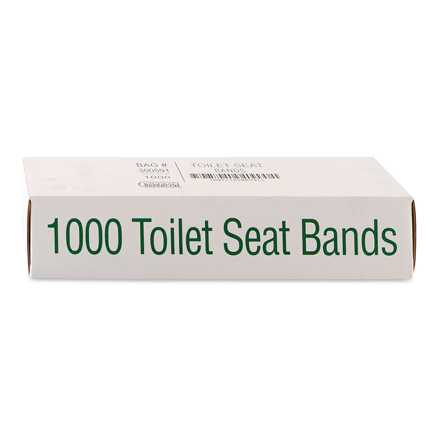 Sani/Shield Printed Toilet Seat Band, 16 x 1.5, Deep Blue/White, 1,000/Carton
