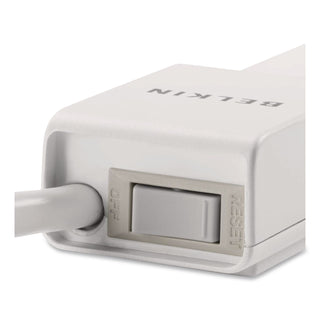 Home/Office Surge Protector, 6 AC Outlets, 4 ft Cord, 720 J, White