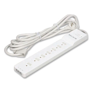 Home/Office Surge Protector, 7 AC Outlets, 12 ft Cord, 2,160 J, White