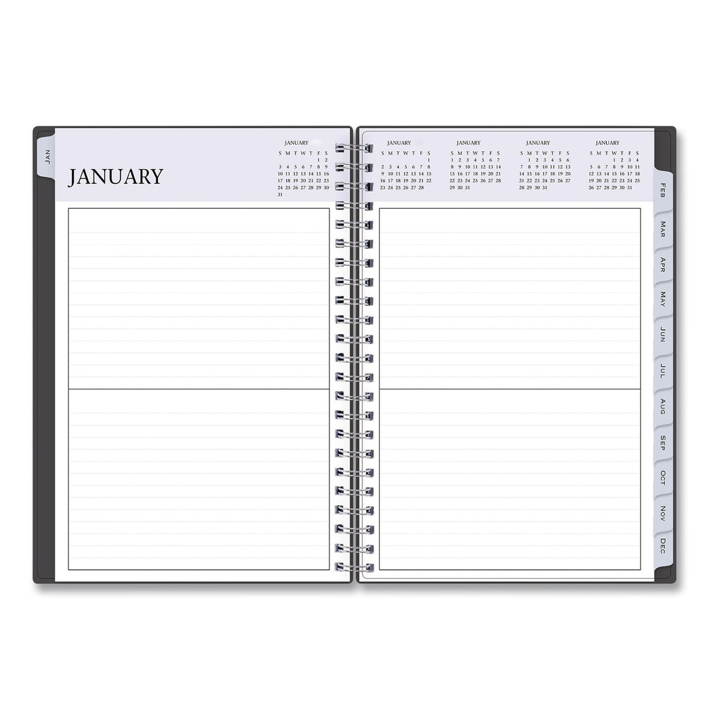 Passages Non-Dated Perpetual Daily Planner, 8.5 x 5.5, Black Cover, 60-Month (Jan to Dec): 2021 to 2025
