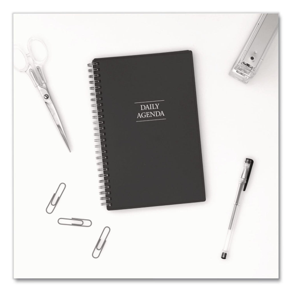 Passages Non-Dated Perpetual Daily Planner, 8.5 x 5.5, Black Cover, 60-Month (Jan to Dec): 2021 to 2025