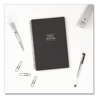 Passages Non-Dated Perpetual Daily Planner, 8.5 x 5.5, Black Cover, 60-Month (Jan to Dec): 2021 to 2025