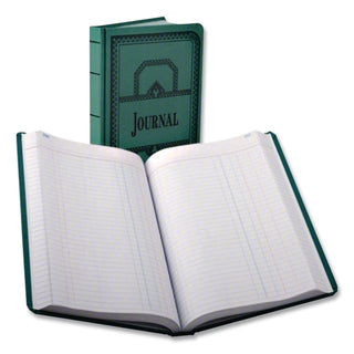 Account Journal, Journal-Style Rule, Blue Cover, 11.75 x 7.25 Sheets, 150 Sheets/Book