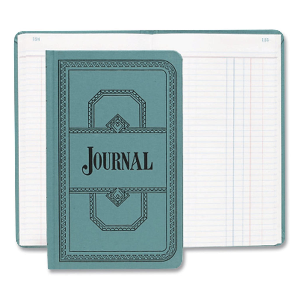 Account Journal, Journal-Style Rule, Blue Cover, 11.75 x 7.25 Sheets, 300 Sheets/Book