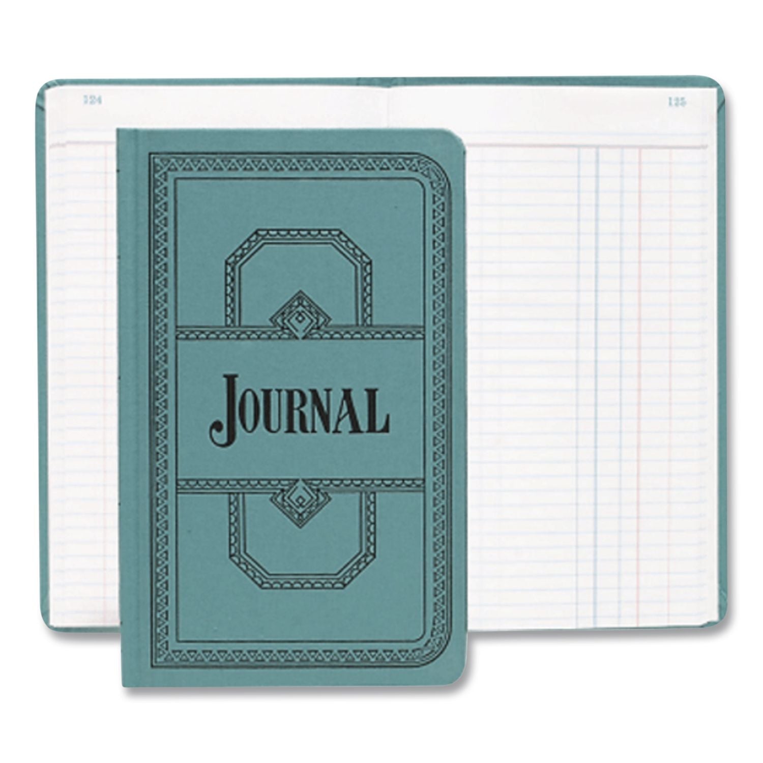 Account Journal, Journal-Style Rule, Blue Cover, 11.75 x 7.25 Sheets, 300 Sheets/Book
