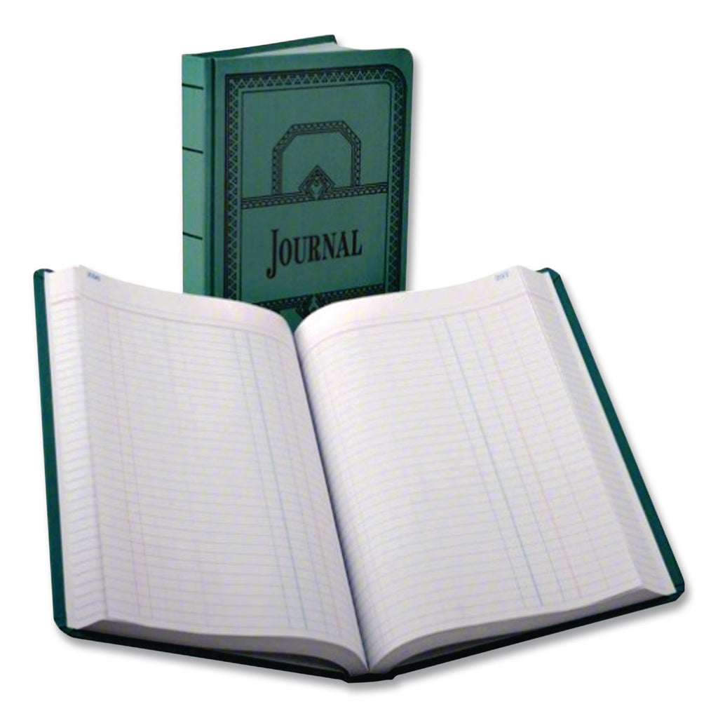 Account Journal, Journal-Style Rule, Blue Cover, 11.75 x 7.25 Sheets, 300 Sheets/Book