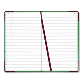 Account Record Book, Record-Style Rule, Green/Black/Red Cover, 12.13 x 7.44 Sheets, 300 Sheets/Book