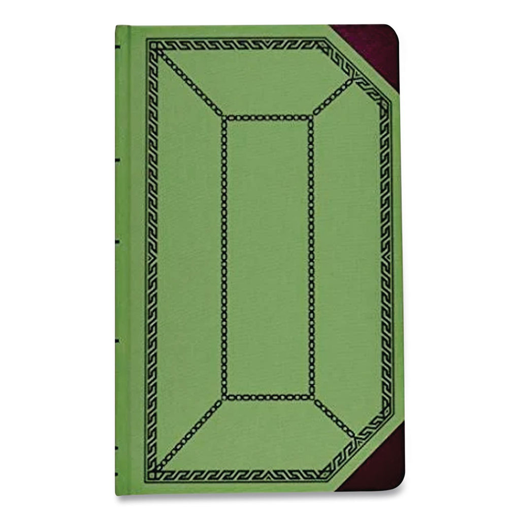 Account Record Book, Record-Style Rule, Green/Black/Red Cover, 12.13 x 7.44 Sheets, 300 Sheets/Book