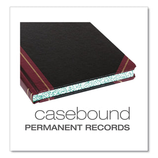 Account Record Book, Record-Style Rule, Black/Maroon/Gold Cover, 9.25 x 7.31 Sheets, 150 Sheets/Book