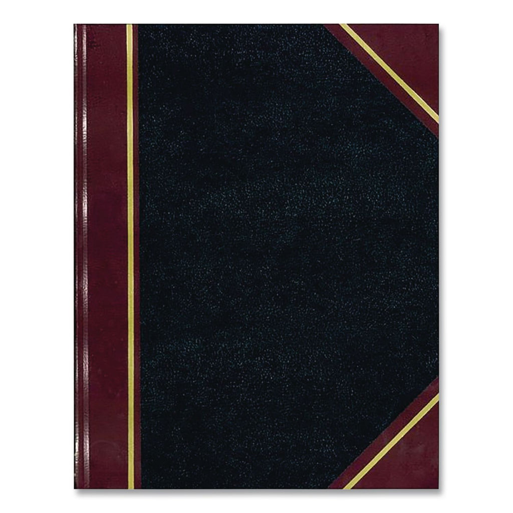Account Record Book, Record-Style Rule, Black/Maroon/Gold Cover, 9.25 x 7.31 Sheets, 150 Sheets/Book