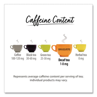 Single Flavor Tea, Decaffeinated Black, 48 Bags/Box