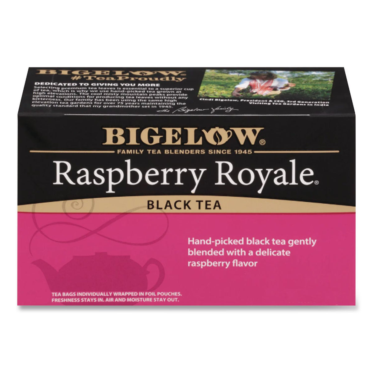 Raspberry Black Tea, Raspberry, 0.34 lbs, 28/Box
