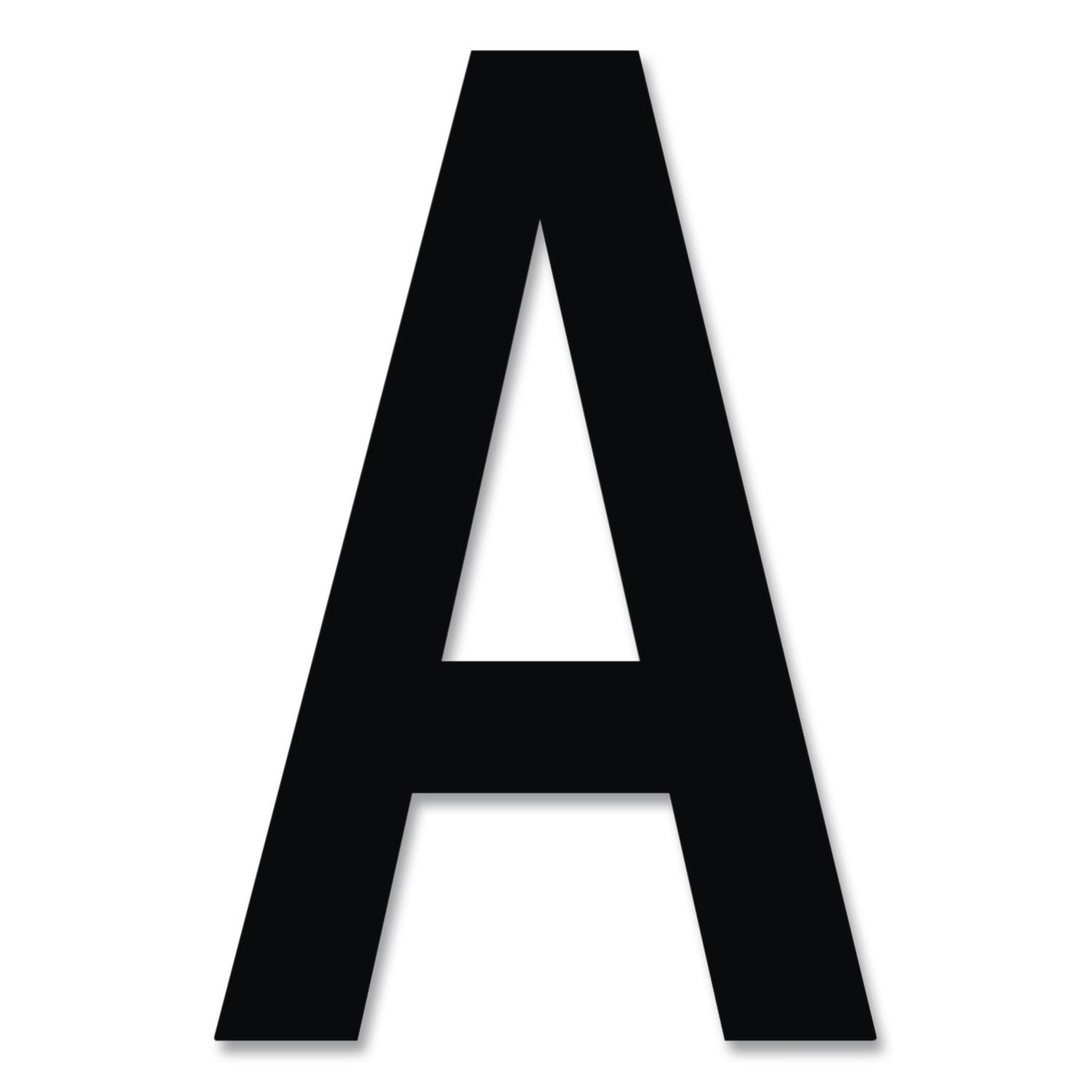 Press-On Vinyl Letters and Numbers, Self Adhesive, Black, 1"h, 88/Pack
