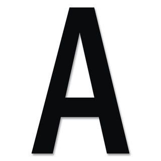 Press-On Vinyl Letters and Numbers, Self Adhesive, Black, 1.5"h, 37 Letters and Numbers