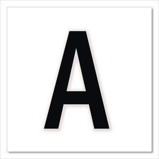 Press-On Vinyl Uppercase Letters, Self Adhesive, Black, 4"h, 58/Pack