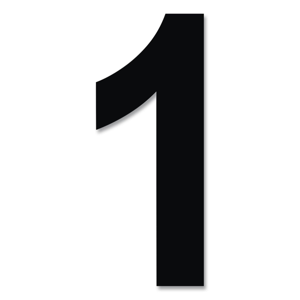 Press-On Vinyl Numbers, Self Adhesive, Black, 4"h, 23/Pack