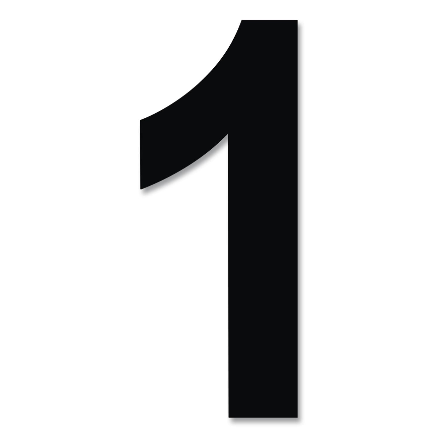 Press-On Vinyl Numbers, Self Adhesive, Black, 4"h, 23/Pack