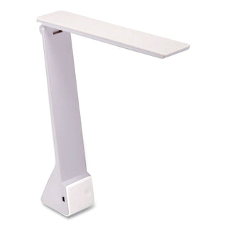 Konnect Rechargeable Folding LED Desk Lamp, 2.52w x 2.13d x 11.02h, Gray/White