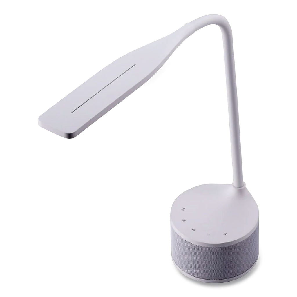 LED Bluetooth Speaker Lamp with USB, 2 Prong, 4.33w x 14.57h, White