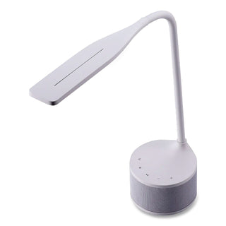 LED Bluetooth Speaker Lamp with USB, 2 Prong, 4.33w x 14.57h, White