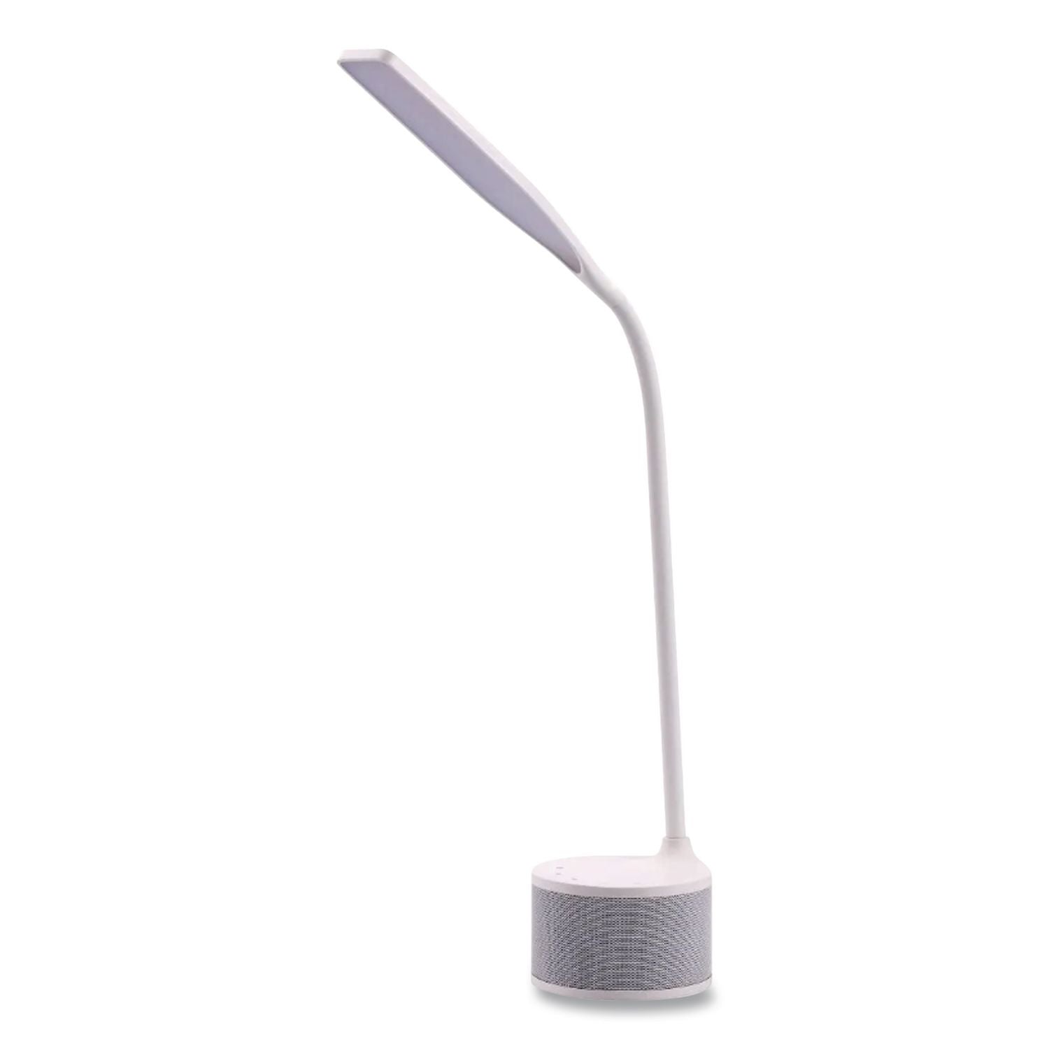 LED Bluetooth Speaker Lamp with USB, 2 Prong, 4.33w x 14.57h, White